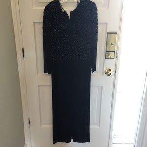Vintage Ashley of London Silk and Beaded Dress S-L